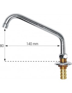 SWIVELLING SPOUT CHR.BR D15 MM 2