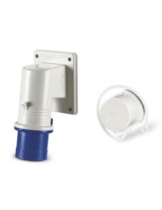 SOCKET 16A 2 + T BLUE IP44 2