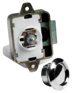 LOCK NICKEL CHR.BR BUTTON /E16MM 2