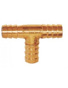 CONNECTOR T HOSE BRASS  15MM 2