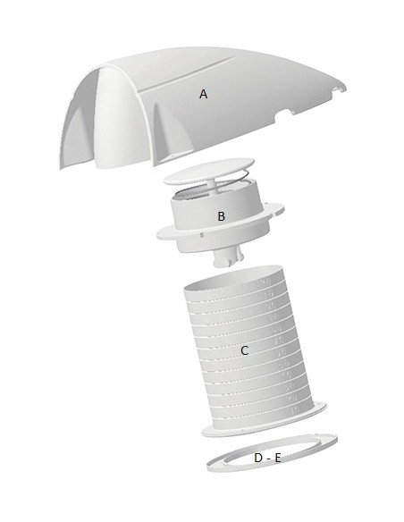 D:Witte ring voor Ø 85 mm doorvoer 