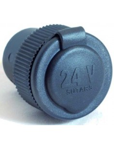 Stekker Ronde fitting 24volt zwart 2