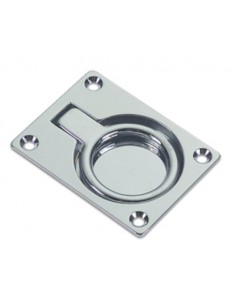 FLUSH RING PULL CHROMED BRASS 64X48X6MM 2