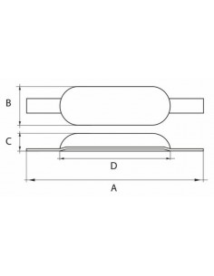Half-eivormige anodes magnesium div. maten 2