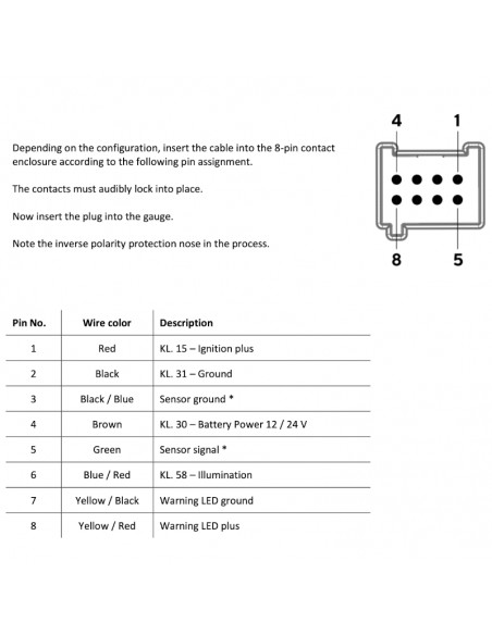 VDO VLB Brandstof niveaumeter 0-1/2-1/1 RB 52mm