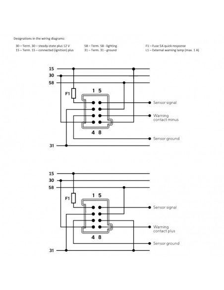VDO VLB Brandstof niveaumeter 0-1/2-1/1 RB 52mm