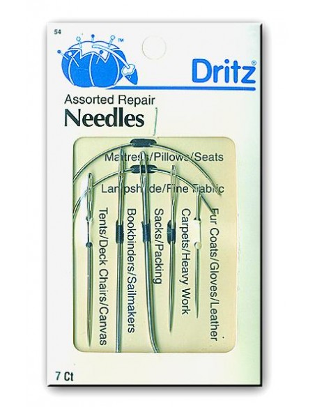 set zeilmakersnaalden, 2 gebogen 5 recht