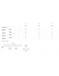 Kikker met schroefbevestiging verchr. Messing div. maten 2