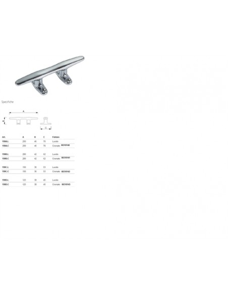 Kikker met schroefbevestiging verchr. Messing div. maten