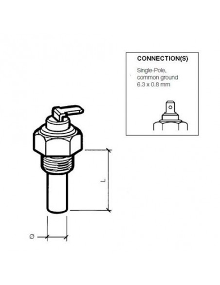VDO Temp. gever M14 x 1.5 120 gr.