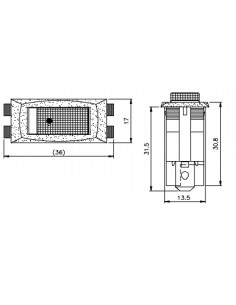 VERL.INB. SCHAKELAAR ROOD/ZW 12V-15A 2