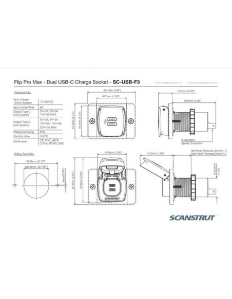 Flip Pro Max 2x USB-C aansluiting