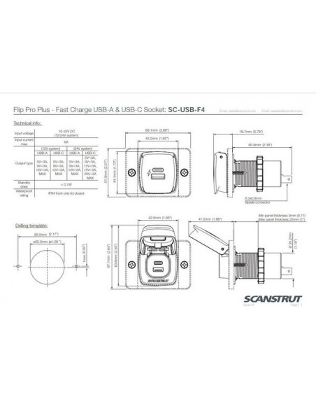 Flip Pro Plus USB-A en USB-C aansluiting