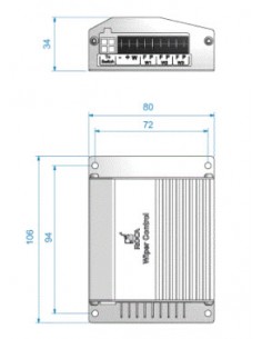 Ruitenwissercontrolbox 1-3 motoren W10/12 2