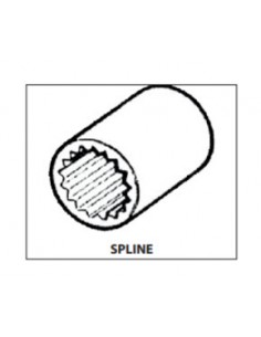 Nitrile inboard impeller spline drive met pakking & kap 2