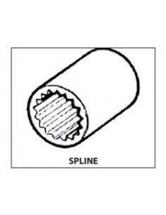 Nitrile inboard impeller spline drive met pakking & kap 2