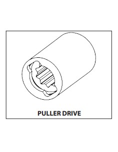 Neoprene inboard impeller puller drive met pakking & bout 2