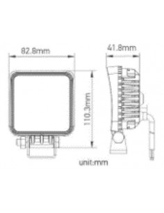 Hollex Werklamp IP67 Schakelaar 10-30V zwart 2