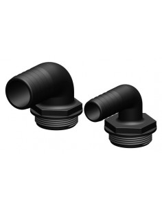 Aquavalve 90° div. maten wit of zwart