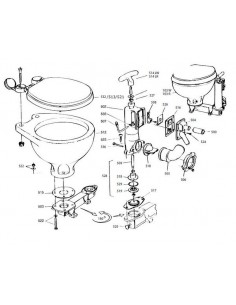 Nr.501.W RM69 Pomphuis voor handtoilet compleet Q 2