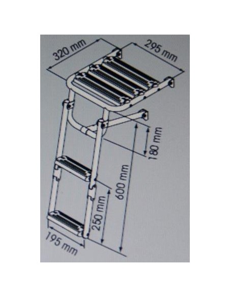 Platform zwemtrap met 2 treden