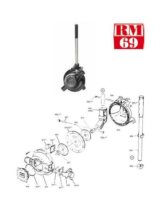 RM912 O-ring voor RM69 handlenspomp senior