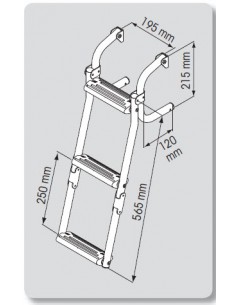 Zwemtrap RVS smal 3 trede 2