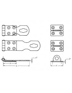 Overvalsluitingen RVS 64 MM vast 2