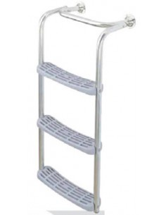 RVS zwemtrap voor spiegel met zwemplatform.