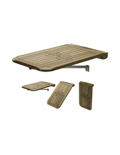 Teak tafelblad Balcony 38 x 60 CM