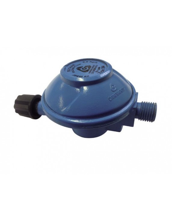 DRUKREGELAAR CAMPINGGAS 30MBAR MET <" L BU