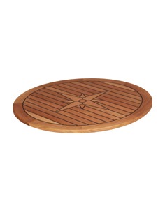 Tafelblad teak rond 65cm
