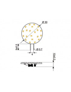21xSMD-G4 LED 21 10-30V G4-SIDE 2700K 2