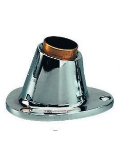 Verchroomd brons vlaggenstokhouder 25 mm