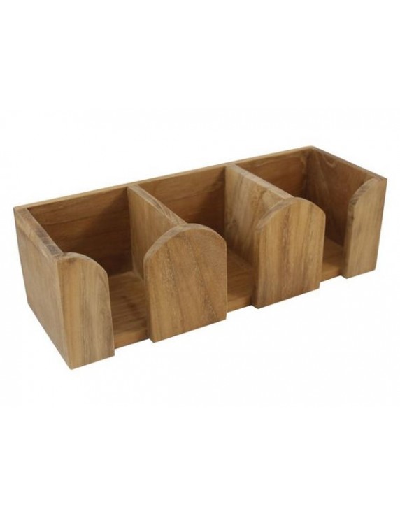 Teak Mok/bekerhouder opbergrek 