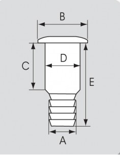 Huiddoorvoer RVS ployamide 3/4" slang 19 mm 2