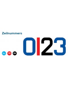 Zeilnummers 300 mm blauw