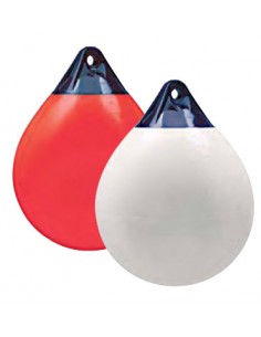 Stootwil bolvormig met blauwe kop in wit of rood div. maten