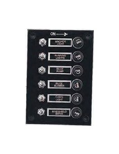 SWITCH PANEL 6 GANG 12V