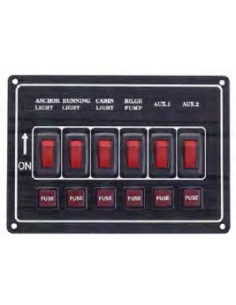 SWITCH PANEL 6 GANG HORIZONTAL MOUNT