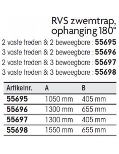 RVS zwemtrap 180° 2