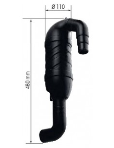 Zwanenhals 90° of 45° 2