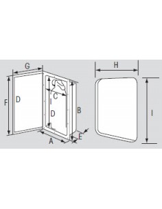 Brandblusserkast wit transp. deur 1 kg 2
