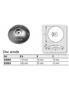 Roer / zwaard /trimtab anode aluminium 2x 2