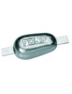 Half-eivormie anodes zink