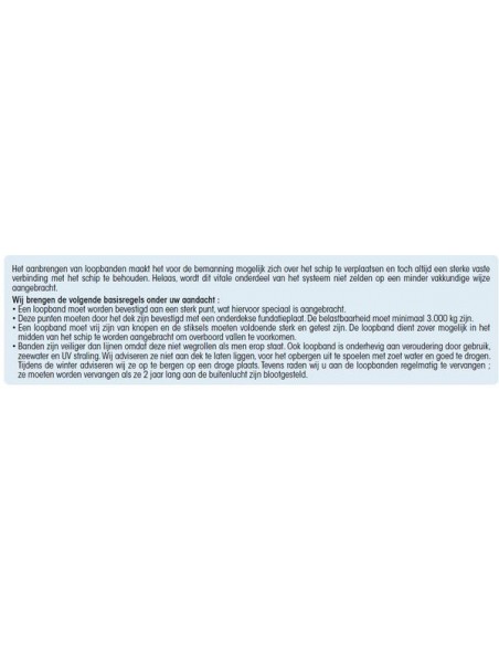 Loopbanden per paar geel div. lengte