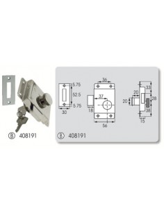 Slot verchroomd messing 98x58x15 mm 2
