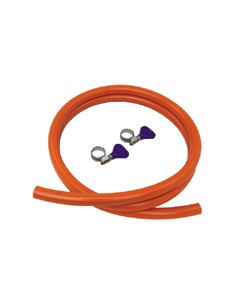 Gasslang met RVS slangklemmen div.modellen